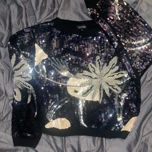 TopShop Sequence floral sweater